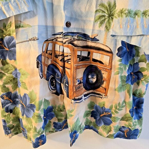 Koko Island Mens Hawaiian Shirt Surf XL Short Sleeve Tropical Floral‎ Beach USA - Picture 2 of 9